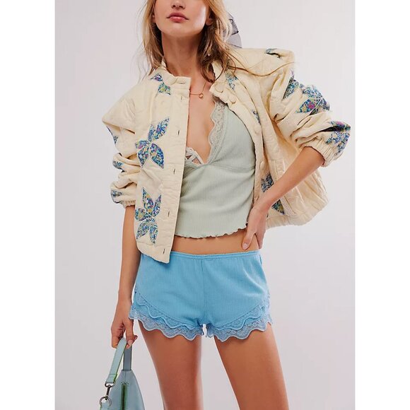 FREE PEOPLE Classic Twist Shorties / Air Blue - Picture 5 of 12